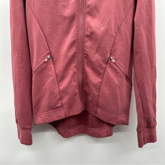 Fabletics‎ Sammy Dark Rouge Pink Hooded Full Zip Long Sleeve Jacket Size S - Picture 4 of 11